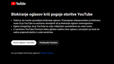 Vrag je vzel šalo: tudi v Sloveniji blokada YouTuba