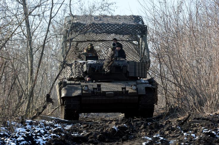 Leopard 1A5 z jekleno kletko za obrambo pred droni v Ukrajini | Foto: Guliverimage