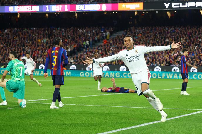 Real Madrid, Kylian Mbappe | Real Madrid je ugnal Barcelono, oba zadetka belega baleta je dosegel Kylian Mbappe. | Foto Reuters