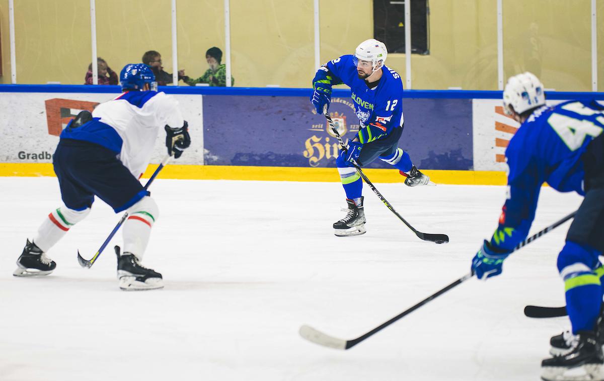 slovenska hokejska reprezentanca : Italija, pripravljalna tekma | Slovenski hokejisti se bodo za konec turnirja pomerili z Italijani. | Foto Grega Valančič/Sportida