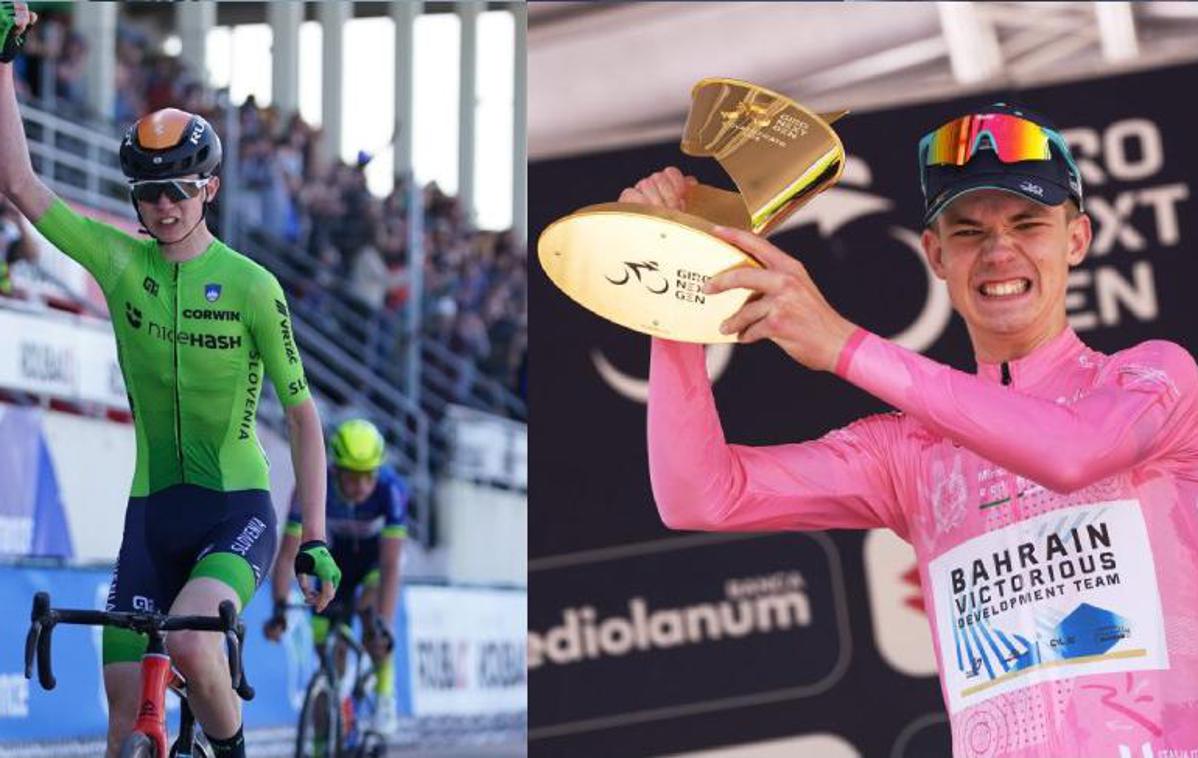 kolaž | Jakob Omrzel se je vpisal na elitni seznam zmagovalcev mladinske izvedbe dirke Pariz-Roubaix in Gira naslednje generacije. Do zdaj je bil na njem samo en kolesar, in sicer Britanec Tom Pidcock.