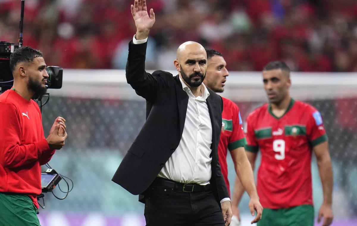 Walid Regragui | Walid Regragui je po polfinalnem porazu Maročane prosil, naj jim oprostijo, in pohvalil svoje varovance, | Foto Guliverimage