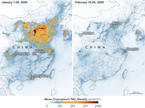 Nasa, Kitajska, onesnaženje, koronavirus