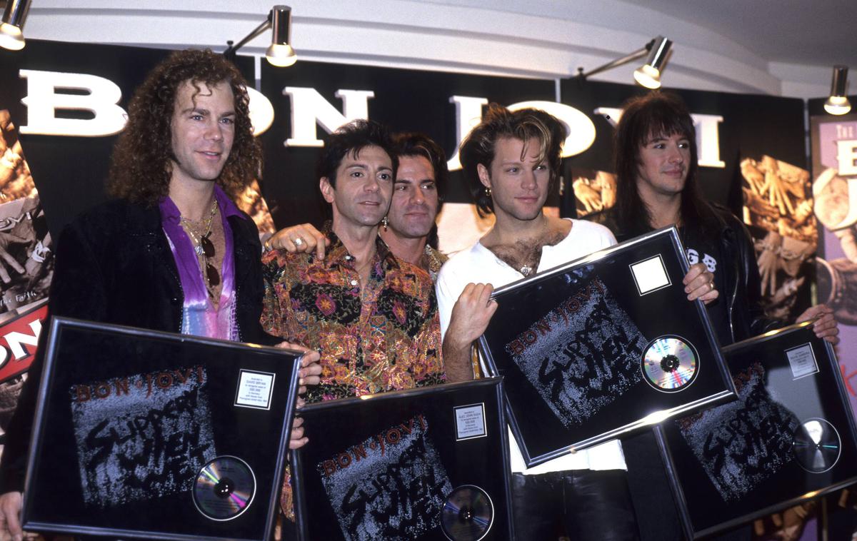 Bon Jovi | Alec John Such (drugi z leve) s kolegi iz skupine Bon Jovi leta 1992. | Foto Guliverimage/Imago Lifestyle