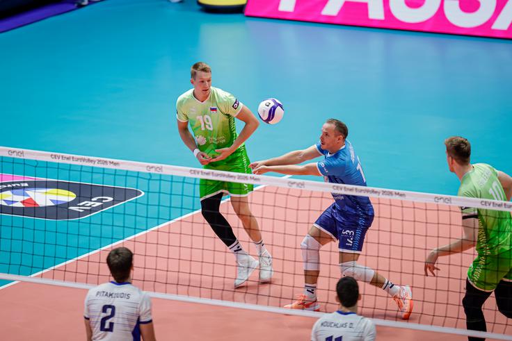 slovenska odbojkarska reprezentanca : Grčija | Foto: CEV