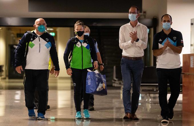 Judoistka Tina Trstenjak in Marjan Fabjan pa sta se v domovino vrnila z olimpijskim srebrom.  | Foto: Vid Ponikvar/Sportida