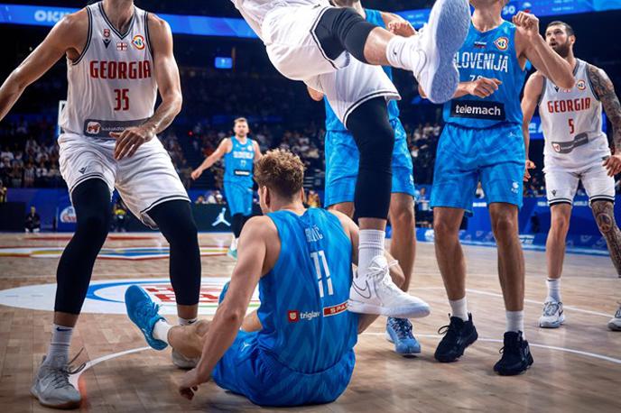 slovenska košarkarska reprezentanca Slovenija : Gruzija Jaka Blažič | Jaka Blažič se iz dneva v dan počuti boljše, ni pa še jasno, če bo jutri lahko zaigral proti Avstraliji. | Foto FIBA