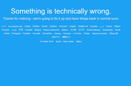Twitter zaradi tehničnih težav nedostopen