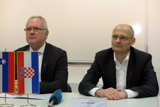 Predsednik uprave Cimosa Gerd Rosendahl in izvršni direktor Janez Gradišek | Foto: STA ,