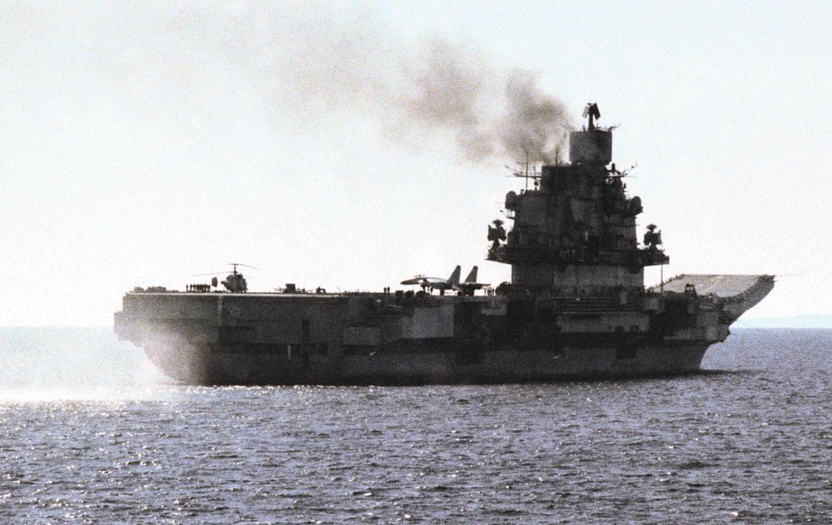 Admiral Kuznjecov | Sovjetska letalonosilka Admiral Kuznjecov je bila zadnjič v bojni uporabi leta 2016 v času ruskega posredovanja v sirski državljanski vojni, a se ni preveč izkazala. | Foto Guliverimage