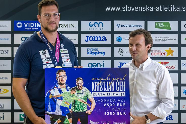 Kristjan Čeh, sprejem na AZS | Foto: Peter Kastelic/AZS