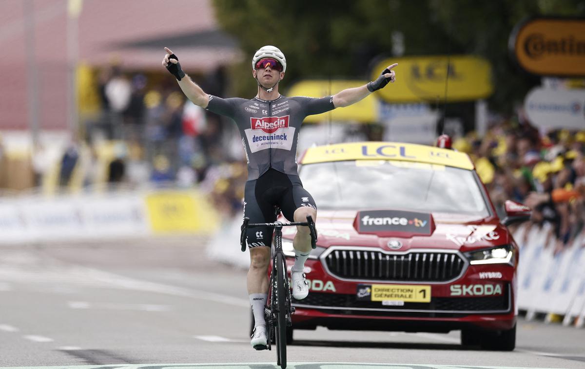 Kaden Groves | Kaden Groves ima zdaj etapne zmage z vseh treh tritedenskih dirk. | Foto Reuters