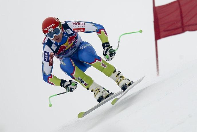 Šporn odličen tretji na drugem treningu v Kitzbühlu
