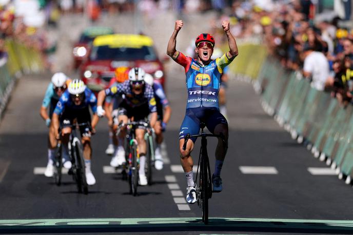 Mads Pedersen | Mads Pedersen (Lidl-Trek)  je zmagovalec 4. etape Dirke po Franciji.  | Foto Reuters