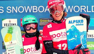 Žan in Gloria šesta na ekipnem paralelnem slalomu