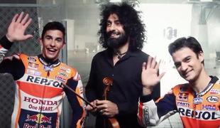 Marquez in Pedrosa skoraj strgala strune na violini slovitega glasbenika (video)