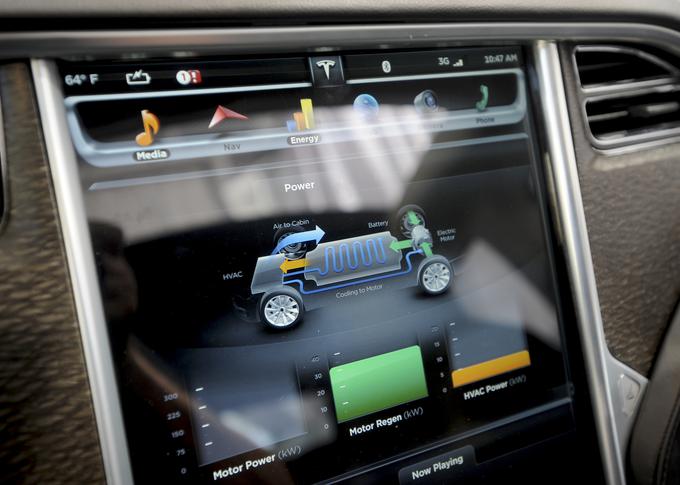 Tesla je kot prva v avtomobile vgradila velike zaslone, ki pa jih pred desetletjem pri dobaviteljih še ni bilo.  | Foto: Reuters