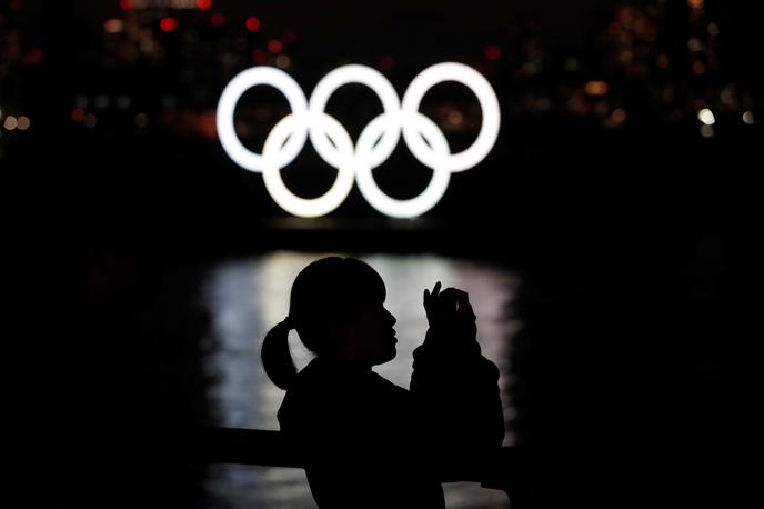 olimpijske igre Tokio | Velik logotip olimpijskih iger v Tokiu. | Foto Reuters