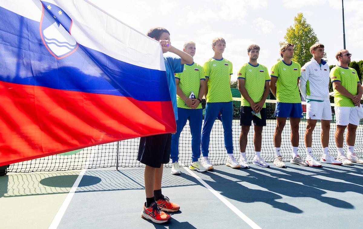 Slovenska teniška reprezentanca, Davisov pokal, Ljubljana | Slovenci po prvem dnevu Davisovega pokala proti Urugvaju vodijo z 2:0. | Foto Tenis Slovenija