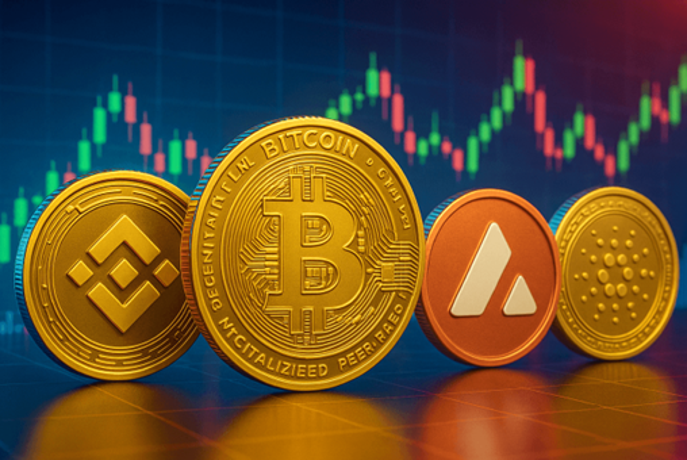 Bitcoin, BNB in avalanche so v vzponu, cardano zaostaja