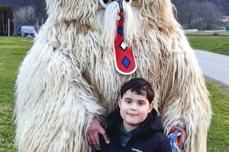 Teo s kurentom | Foto: Društvo Viljem Julijan