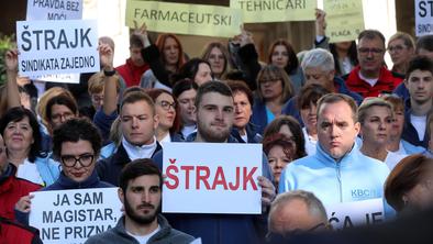 Na Hrvaškem stavka več tisoč zdravstvenih delavcev