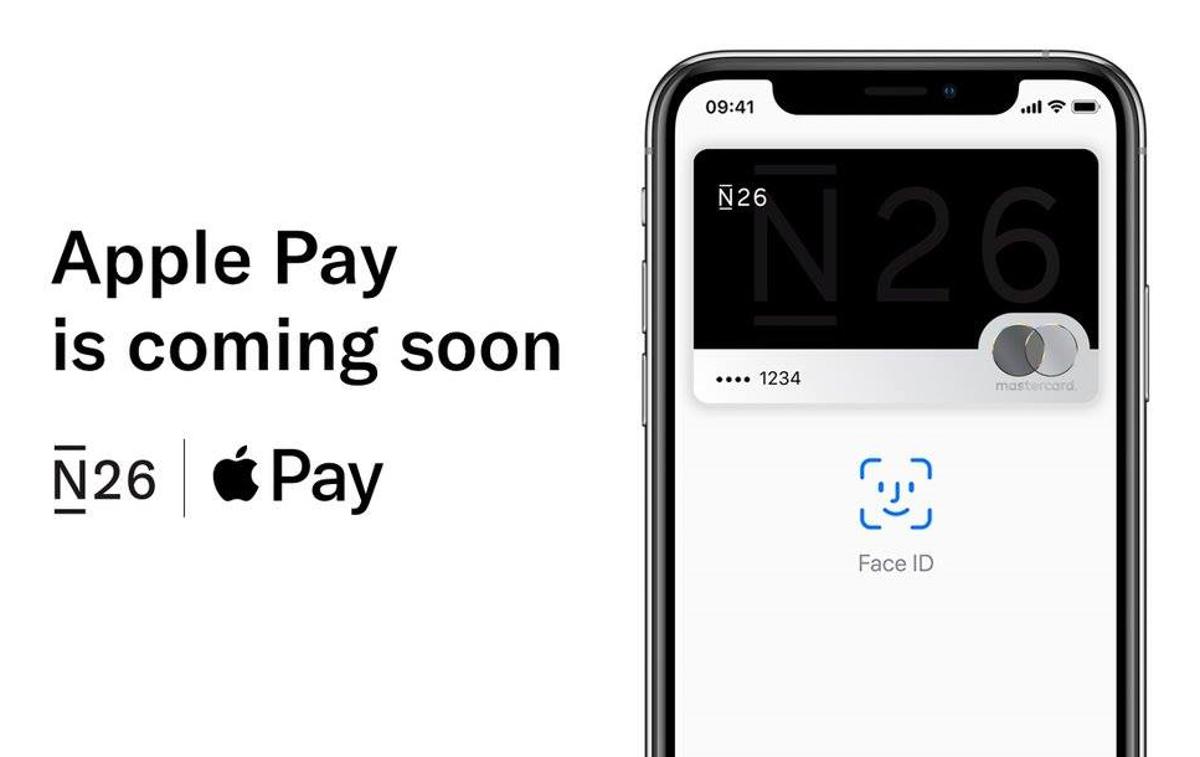 Apple Pay | "Apple Pay prihaja kmalu," na družbenih omrežjih tudi Slovencem obljublja nemška spletna banka N26. | Foto Facebook / N26