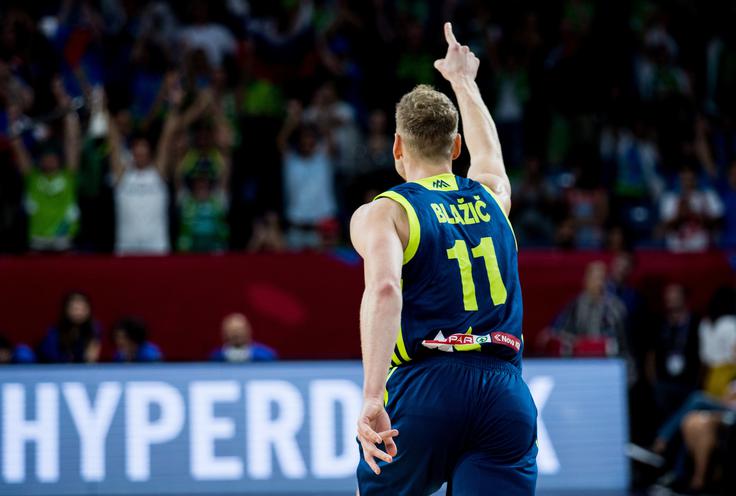 Jaka Blažič je bil spet razpoložen, na koncu pa tesno izgubil proti evroligaški Valencii. | Foto: Vid Ponikvar