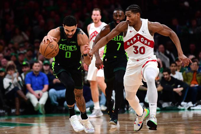 Jayson Tatum in soigralci so premagali razglašeni Toronto. | Foto: Reuters