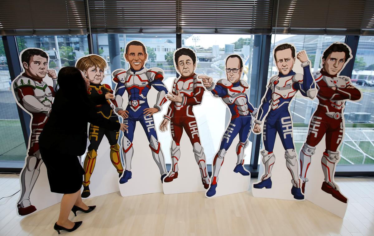 Makete voditeljev držav iz skupine G7 | Foto Reuters