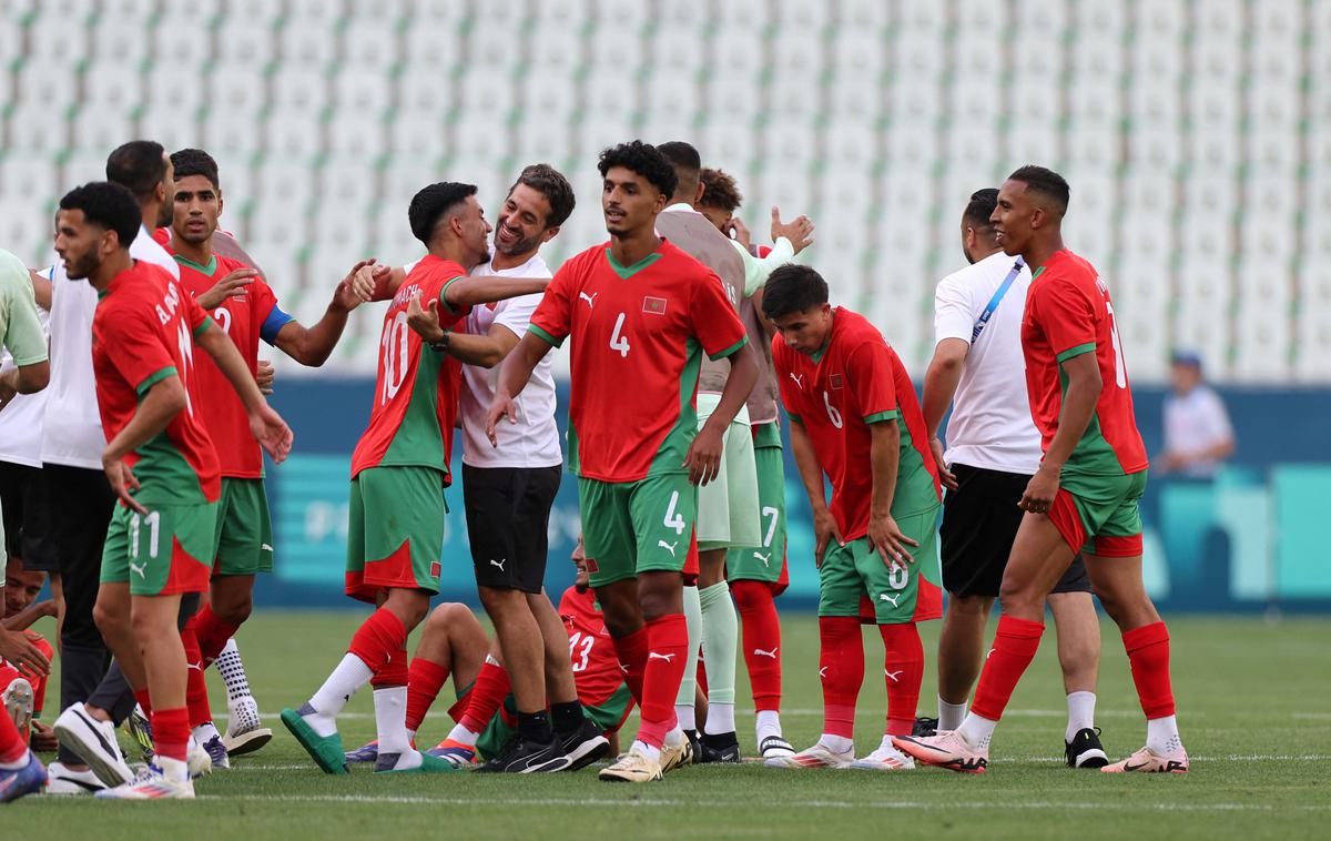 maroška nogometna reprezentanca, OI | Maročani so po pravem kaosu na uvodu olimpijskih iger premagali Argentino. | Foto Reuters