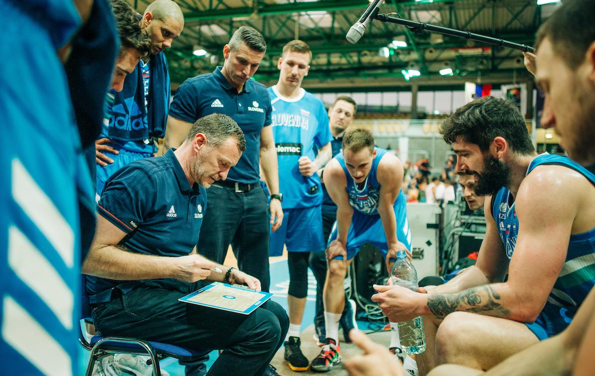 Slovenija - Avstrija | Selektor Rado Trifunović je vesel, da je zmaga ostala doma. Izpostavil je, da so košarkarji "odgarali", da so prišli do zmage. | Foto Siniša Kanižaj/Sportida