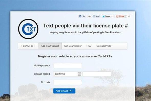Registrska oznaka kot naslov za SMS-sporočila