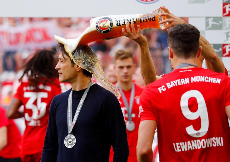 Niko Kovač se kot trener veseli prvega naslova nemškega prvaka. | Foto: Reuters