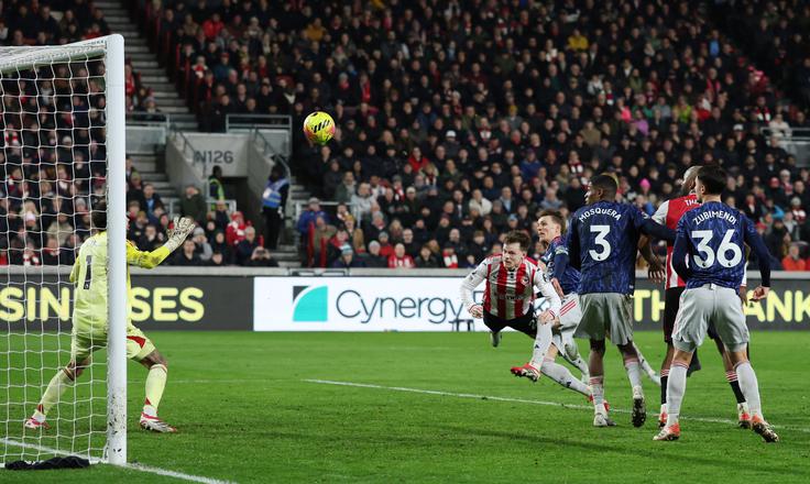  Keane Lewis-Potter je poskrbel za izenačenje na 1:1 na obračunu Brentforda in Arsenala. | Foto: Reuters