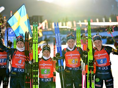 Štafetna zmaga Švedski, Slovenke po obupnem streljanju ujete pred koncem