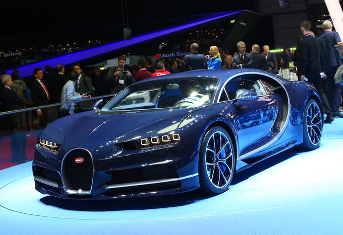 Bugatti chiron velja danes za enega najdražjih in najbolj ekskluzivnih avtomobilov. Njegov 16-valjni motor ima kar 1.500 "konjev". | Foto: Gregor Pavšič