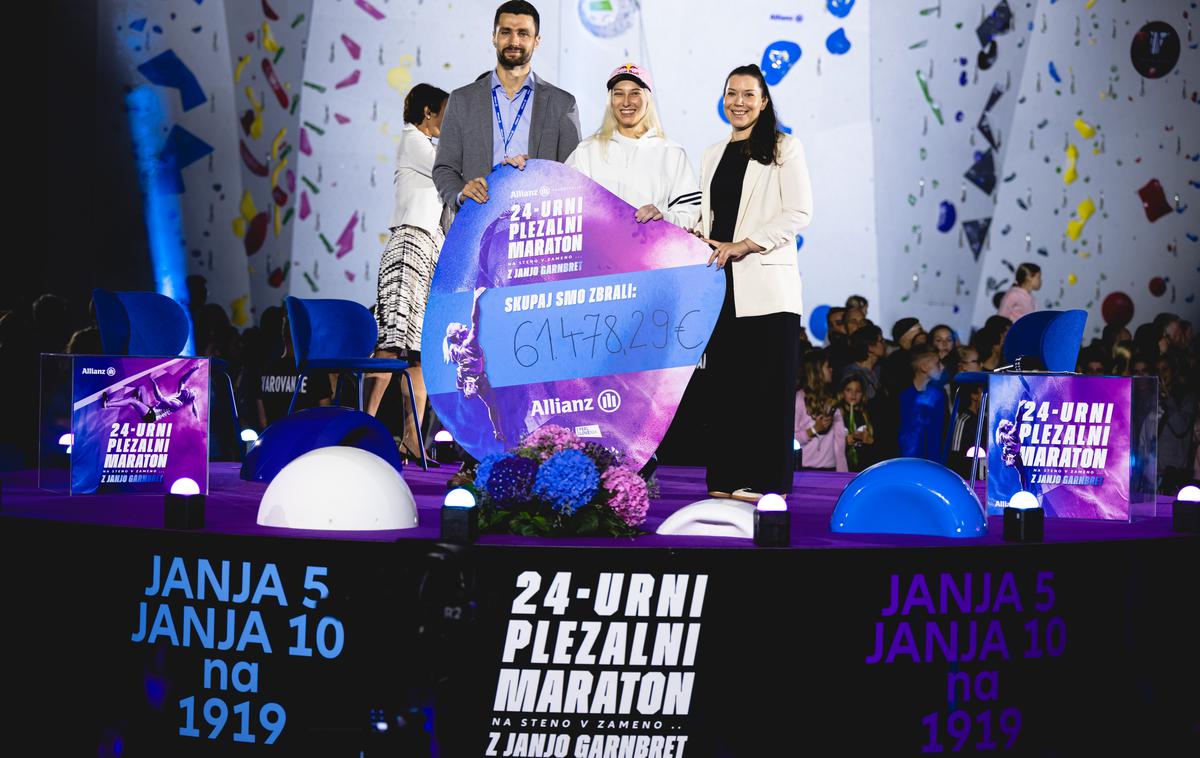 Janja Garnbret 24-urni dobrodelni maraton | Janja Garnbret je uspešno opravila 24-urnim plezalni maraton in za mlade športne talente zbrala več kot 61 tisoč evrov. | Foto Grega Valančič