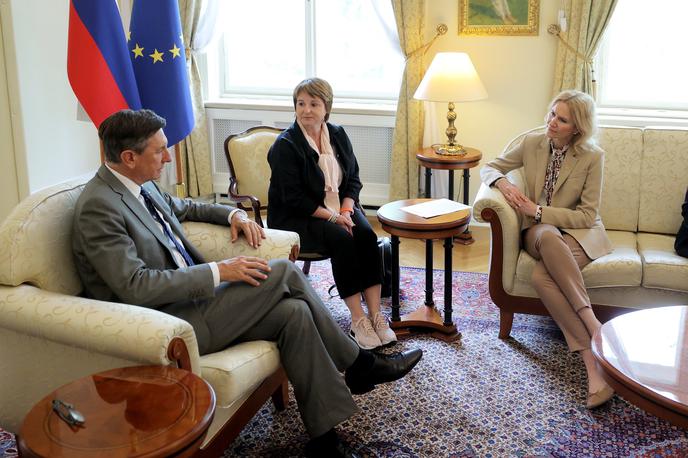 Borut Pahor | Predsednik Borut Pahor je sprejel podpredsednico parlamenta Ukrajine Oleno Kondratjuk, ki se mudi na obisku v Sloveniji.  | Foto Twitter