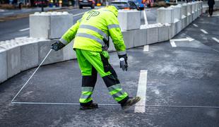 Zaradi del konec tedna zaprta Dunajska cesta v Ljubljani