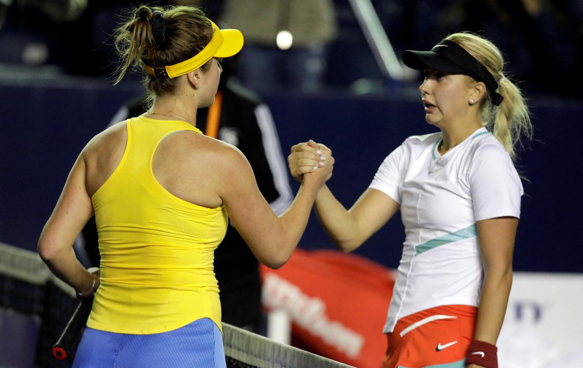 Elena Svitolina | Ukrajinka Elena Svitolina je v uvodnem krogu turnirja v Mehiki izločila Rusinjo Anastasijo Potapovo. | Foto Reuters