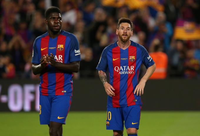Samuel Umtiti in Lionel Messi sta pri Barceloni soigralca, danes bosta velika tekmeca. | Foto: Reuters