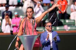 Sabalenka po preobratu osvojila Indian Wells in končala črn niz proti Ribakini
