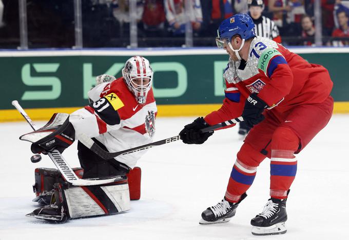Avstrija je proti Češki že po dveh tretjinah visoko zaostajala, z 0:3. Končni izid 4:0. | Foto: Reuters
