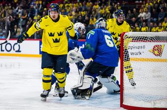 Borbeni Slovenci priznali premoč švedskim NHL-ovcem, Horak blestel s 56 obrambami