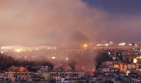 V izraelskih napadih v bližini bolnišnice v Bejrutu več žrtev