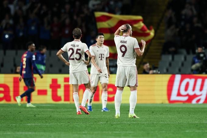 Bayern je doživel visok poraz v Barceloni, častni zadetek pa je prispeval Harry Kane, s petimi goli tudi prvi strelec tekmovanja. | Foto: Guliverimage