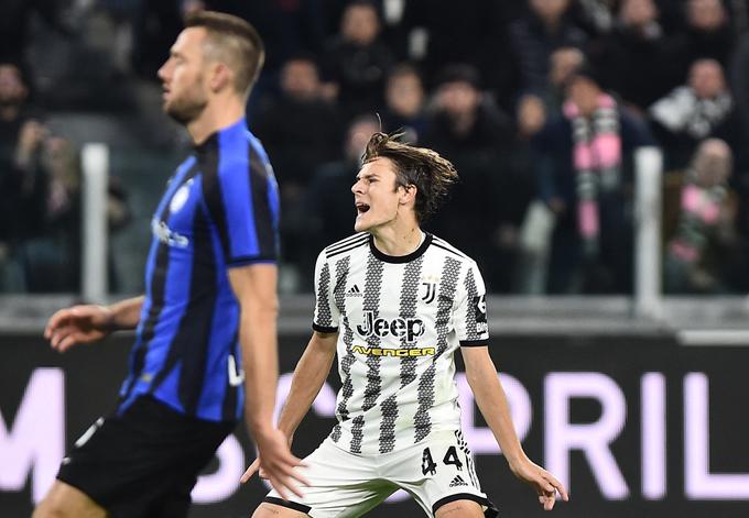 Nicolo Fagioli je popeljal Juventus v 85. minuti v vodstvo z 2:0 in zapečatil usodo Interja. | Foto: Reuters