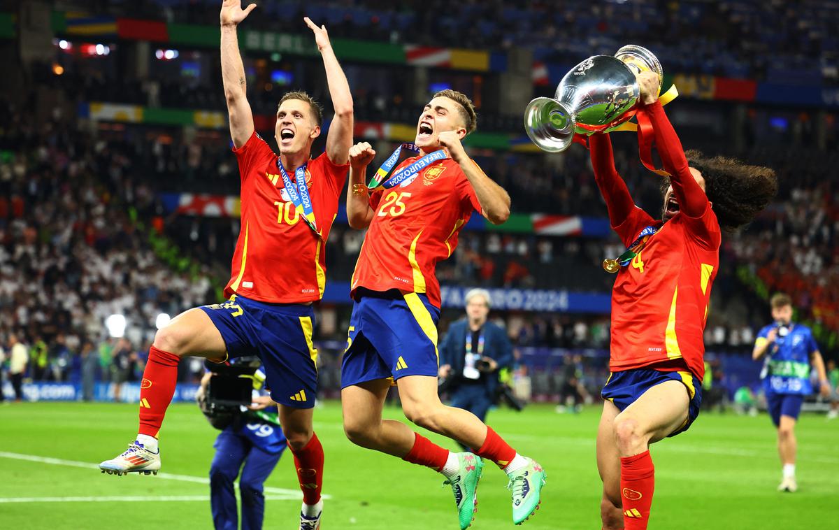 Španija Anglija | Španski nogometaši so postali evropski prvaki v veličastnem slogu, saj so v Nemčiji dobili vseh sedem tekem. | Foto Reuters