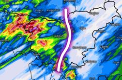 Posočju tudi prek 200 milimetrov padavin, vzhodu dežja le za vzorec, ali pa še to ne #animacija
